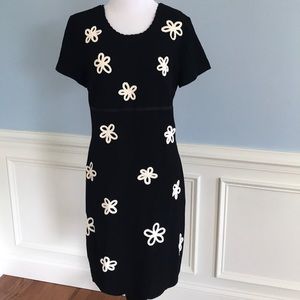 NWT Karl Lagerfeld black embroidered dress